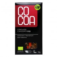 Cocoa - Czekolada surowa z jagodami goji BIO 50g