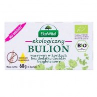 EkoWital - Bulion warzywny w kostkach bez drożdży, bez oleju palmowego bezglutenowy BIO 60g