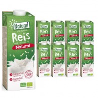 Natumi - 8x Napój ryżowy bez dodatku cukrów bezglutenowy BIO 1L