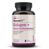 PharmoVit - Kolagen + kwas hialuronowy bezglutenowy 90 kapsułek 57,15g