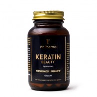 Vit Pharma - Keratin Beauty 60 kaps - 13 składników dla pięknych włosów i paznokci