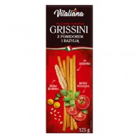 Vitaliana - Paluszki grissini z pomidorami i bazylią 125g