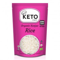 Keto Chef - Makaron (konjac) typu noodle w kształcie ryżu bezglutenowy BIO 270g (200g)