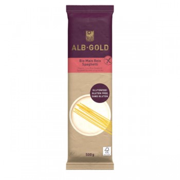 Alb-Gold | Bezglutenowy makaron kukurydziano ryżowy spaghetti BIO 500g