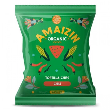 Amaizin | Bezglutenowe chipsy kukurydziane chili BIO 75g