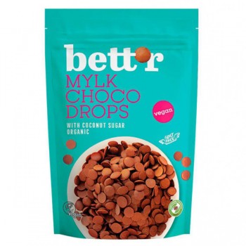 Bett’r | Dropsy czekoladowe mylk BIO 200g