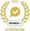 2016 - Wyróżnienie Opineo w kategorii żywność