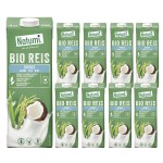 8x Napój ryżowo - kokosowy bez dodatku cukrów bezglutenowy BIO 1L 