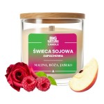 Świeca sojowa o zapachu malina, róża i jabłko 225g