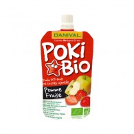 Danival - Poki - przecier jabłkowo - truskawkowy 100% owoców bez dodatku cukrów BIO 90g