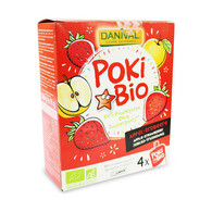 Poki - przecier jabłkowo - truskawkowy 100% owoców bez dodatku cukrów BIO 4x90g