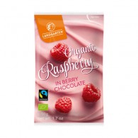 Liofilizowane maliny w białej czekoladzie o smaku jagodowym fair trade bezglutenowe BIO 50g