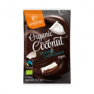 Liofilizowany kokos w gorzkiej czekoladzie fair trade bezglutenowe BIO 50g