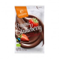 Liofilizowane truskawki w mlecznej czekoladzie fair trade bezglutenowe BIO 50g