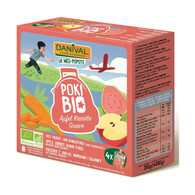 Poki - przecier jabłko - marchew - guawa 100% owoców bez dodatku cukrów BIO 4x90g