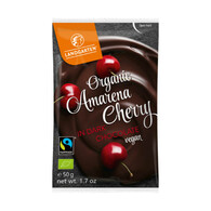 Liofilizowane wiśnie amarena w gorzkiej czekoladzie fair trade bezglutenowe BIO 50g