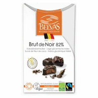 Belvas - Belgijskie czekoladki gorzka czekolada 82% bezglutenowe fair trade BIO 100g