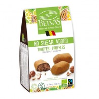 Belvas - Belgijskie czekoladki trufle z orzechami laskowymi bez dodatku cukrów bezglutenowe BIO 100g
