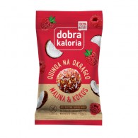 Dobra Kaloria - Ciasteczka-kulki Malina&Kokos bez glutenu i mleka 24g
