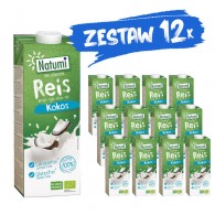 12x Napój ryżowo - kokosowy bez dodatku cukrów bezglutenowy BIO 1L