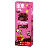 Eco-Snack - Bob Snail przekąska jabłkowo-malinowa w ciemnej czekoladzie 30g
