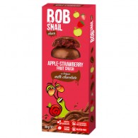 Eco-Snack - Bob Snail przekąska jabłkowo-truskawkowa w mlecznej czekoladzie 30g