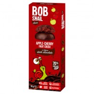 Eco-Snack - Bob Snail przekąska jabłkowo-wiśniowa w ciemnej czekoladzie 30g