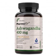 PharmoVit - Ashwagandha + BioPerine® standaryzowany na 7% witanolidów 120 kaps.