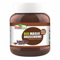 Primaeco - Pasta z prażonych orzeszków arachidowych z dodatkiem karobu BIO 340g (krótki termin)