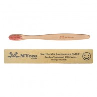 MyEcoBrush - Szczoteczka do zębów dla dzieci bambusowa różowa miękka