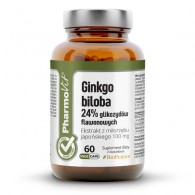 PharmoVit - Ginkgo biloba 24% glikozydów flawonowych 60 kaps Vcaps®