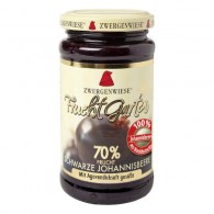 Mus z czarnej porzeczki (70% owoców) bezglutenowy BIO 225g (krótki termin)