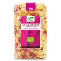 Bio Planet - Płatki kukurydziane z truskawkami BIO 250g