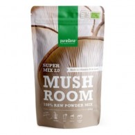 Purasana - Grzyby + ashwagandha o smaku kakao - banan w proszku bezglutenowe BIO 250g