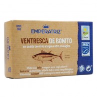 Emperatriz - Tuńczyk biały msc filety brzuszne (ventresca) w BIO oliwie z oliwek extra virgin 115g (80g)