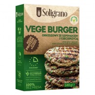 Soligrano - Vege Burger orkiszowy ze szpiankiem i ciecierzycą 140g