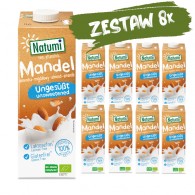 8x Napój migdałowy bez dodatku cukrów bezglutenowy BIO 1l