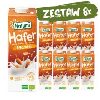 8x Napój owsiano - migdałowy bez dodatku cukrów BIO 1L