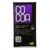 Cocoa - Czekolada surowa wiśnia-acai BIO 50g