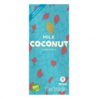 Czekolada mleczna z płatkami kokosowymi fair trade BIO 100g