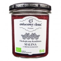 Owocowy Dom - Konfitura malina z cukrem trzcinowym BIO 300g