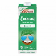 Ecomil - Napój kokosowy słodzony syropem z agawy bezglutenowe BIO 1l