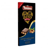 Torras - Czekolada mleczna z orzechami laskowymi bez dodatku cukru ZERO 150g
