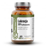 PharmoVit - Lukrecja 20% glicyryzyny 60 kaps Vcaps® (krótki termin)
