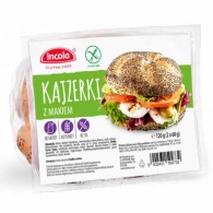 Incola - Bezglutenowa bułka Kajzerka z makiem 120g