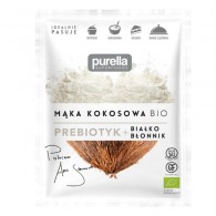 Purella Superfoods - Mąka kokosowa BIO. Prebiotyk. Białko + Błonnik 200g (krótki termin)