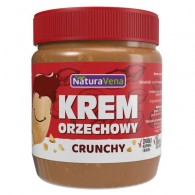 NaturaVena - Krem orzechowy crunchy 100 % bez dodatku soli i cukrów 340g