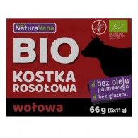 NaturaVena - Kostka rosołowa wołowa  bezglutenowa BIO 66g