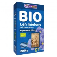 NaturaVena - Len mielony odtłuszczony BIO 200g