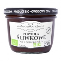 Owocowy Dom - Powidło śliwkowe bez dodatku cukru bezglutenowe BIO 200g